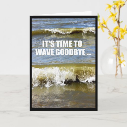 Carte Vague Adieu À Vos Vacances D'Été (Fleur jaune)