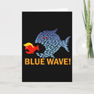 Carte Vague Bleue 2024 Drôle Gros Poisson Mange Petit Po