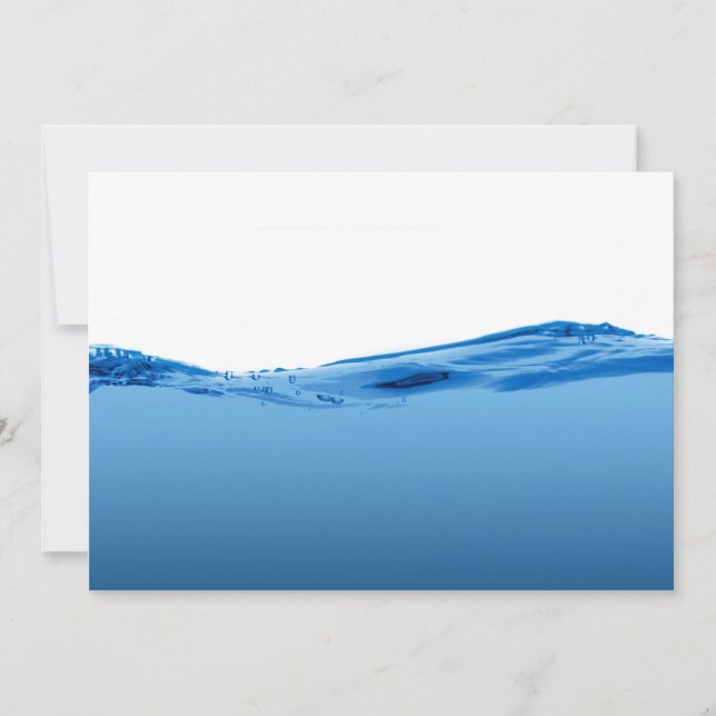 Carte vague d'eau bleue (Devant)