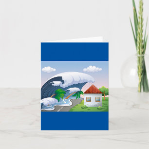 Carte Vague du tsunami