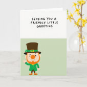 Carte Vague Leprechaun Vert (Fleur jaune)