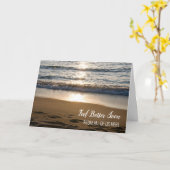 Carte Vague sur la plage Se tirer bien bientôt du groupe (Fleur jaune)