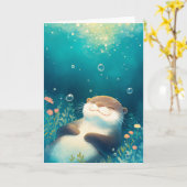 Carte Vagues à fleurs Otter Dreamy Échapper (Fleur jaune)