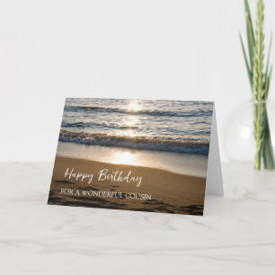 Carte Vagues à Sunset Beach Cousin Anniversaire