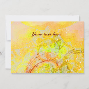 Carte VAGUES, brillant rouge brun jaune bleu rose