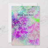 Carte VAGUES, brillant violet vert bleu vert rose or (Devant)