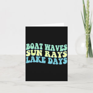 Carte Vagues de bateau rayons de soleil jours de lac drô