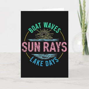 Carte Vagues de bateau rayons de soleil jours de lac Mig