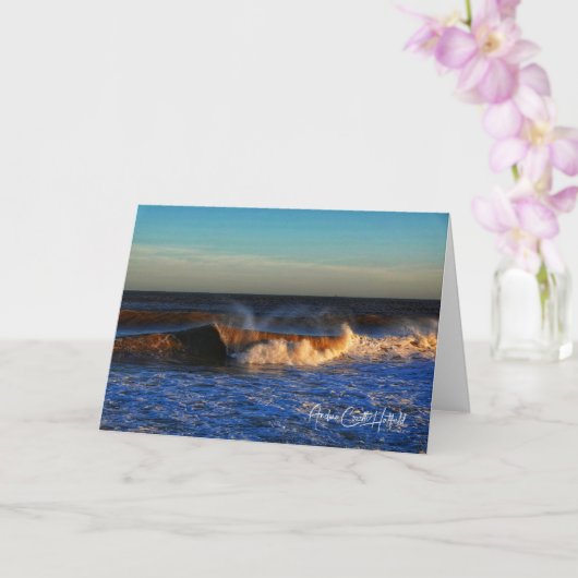 Carte Vagues de bleu qui s'écrasent (Orchidée)