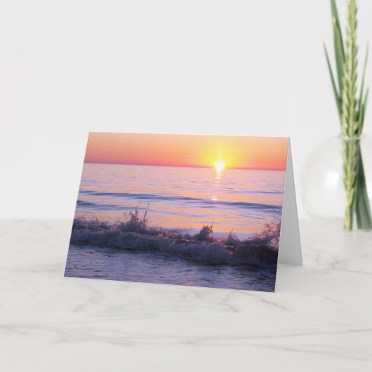 Carte Vagues de coucher de soleil sympathy (Devant)