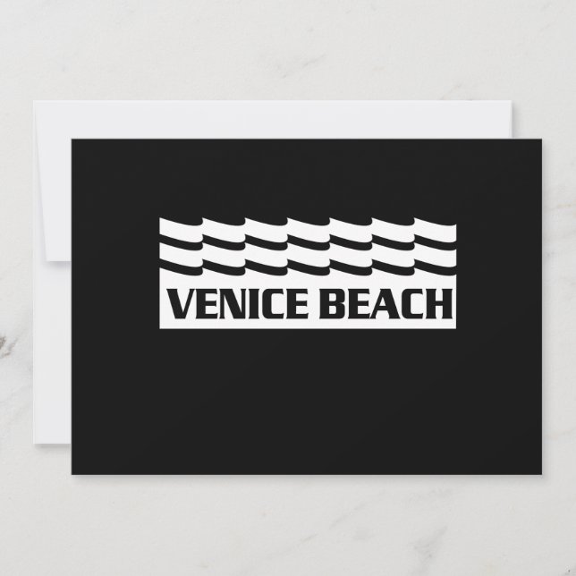 Carte Vagues de plage de Venice (Devant)