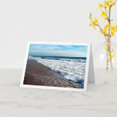 Carte Vagues de plage portugaises Paysage (Fleur jaune)