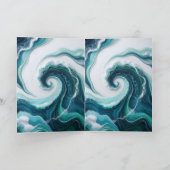 Carte vagues océaniques abstraites (Intérieur)