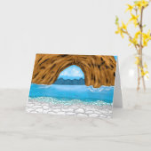 Carte Vagues océaniques et canyon Dessinant une journée (Fleur jaune)