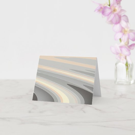 Carte vagues rose gris jaune (Orchidée)