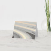 Carte vagues rose gris jaune (Devant)