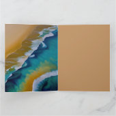 Carte Vagues sur une plage de sable toute occasion (Intérieur)