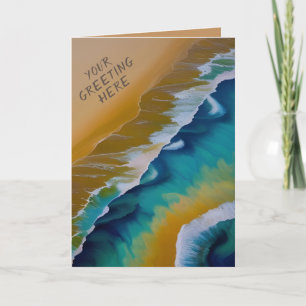Carte Vagues sur une plage de sable toute occasion