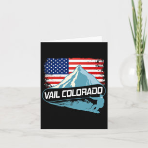 Carte Vail Colorado Snowboard Drapeau Américain I Nordic