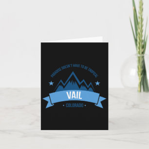 Carte Vail Colorado Station de ski Vacation T Shirt Snow