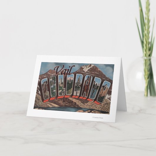 Carte Vail, ColoradoGrandes lettres ScènesVail, CO (Devant)