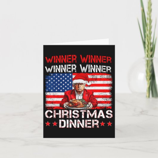 Carte Vainqueur de Trump Dîner de Noël Père Noël A (Devant)