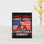 Carte Vainqueur de Trump Dîner de Noël Père Noël A (Fleur jaune)