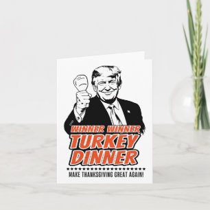 Carte Vainqueur de Trump Dîner turc Dîner Turquie Thanks