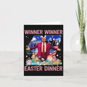 Carte Vainqueur Dîner de Pâques Trump Bunny Hunt Eggs Ha