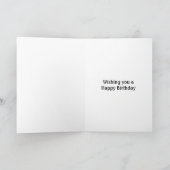 Carte Vaisseau fusée d'anniversaire numéroté (Intérieur)