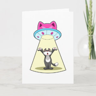 Carte Vaisseau spatial chat