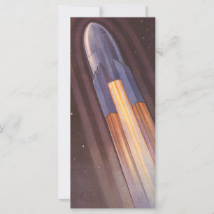 Carte Vaisseaux spatiaux de science-fiction vintage fusé