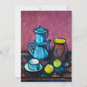 Carte Vaisselle au café et pommes   Alexander Kanoldt
