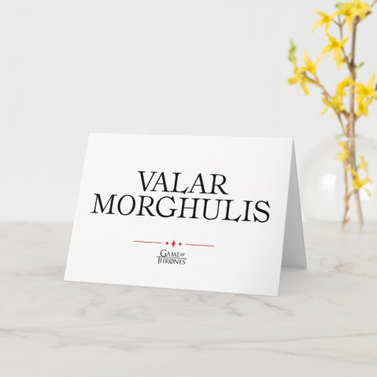 Carte Valar Morghulis (Fleur jaune)