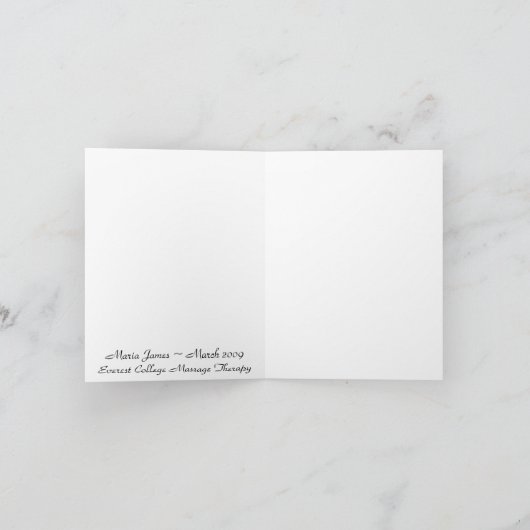 Carte Valedictorian (Intérieur)