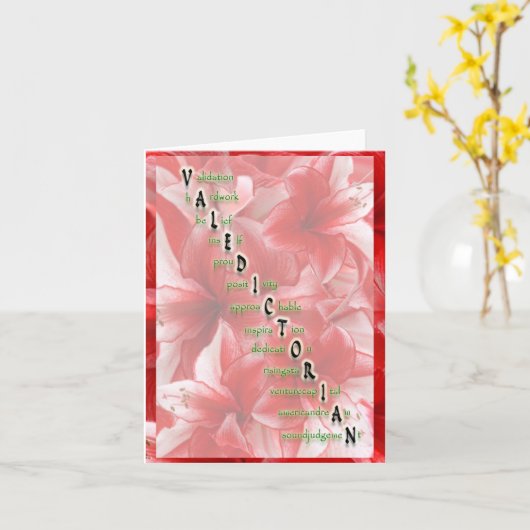 Carte Valedictorian (Fleur jaune)