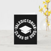 Carte Valedictorian Cl Of 2025 Graduation (Fleur jaune)