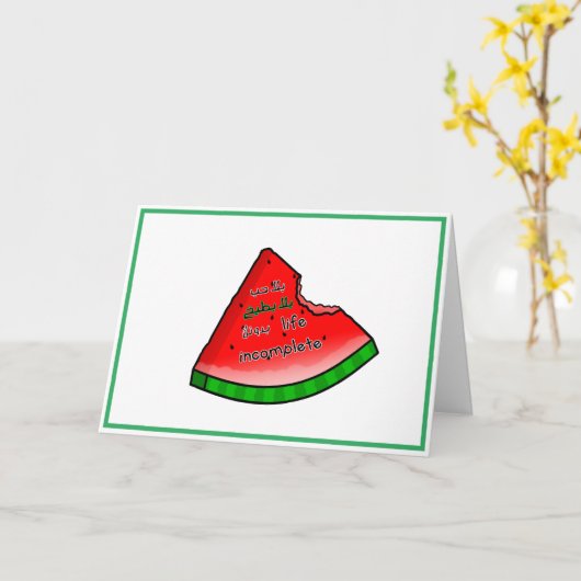 Carte Valentin arabe sans amour sans pastèque Pastèque (Fleur jaune)