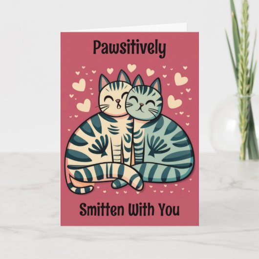 Carte Valentin Chat Mignon (Devant)