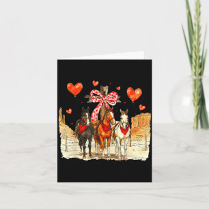 Carte Valentin de cheval occidental drôle Saint-Valentin