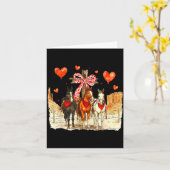 Carte Valentin de cheval occidental drôle Saint-Valentin (Fleur jaune)