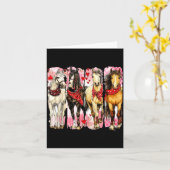 Carte Valentin de cheval occidental drôle Saint-Valentin (Fleur jaune)