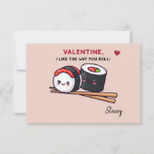 Carte Valentin de classe "Sushi, comme vous roulez" (Devant)