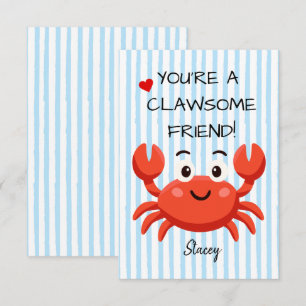 Carte Valentin de classe "Tu es un Ami Génial aux Pinces