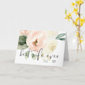 Carte Valentin de la meilleure femme de la flore rose (Fleur jaune)