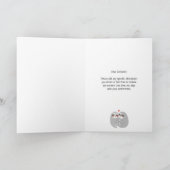 Carte Valentin drôle assis à côté de vous plié (Intérieur)