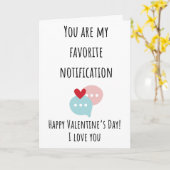 Carte Valentin drôle Vous êtes ma notification préférée (Fleur jaune)