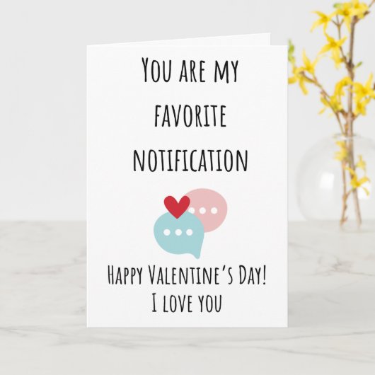 Carte Valentin drôle Vous êtes ma notification préférée (Fleur jaune)