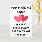 Carte Valentin drôle Vous me faites sourire Plié (Fleur jaune)