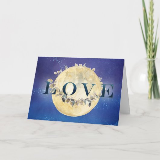 Carte Valentin Nuit Étoilée Ensorcelante (Devant)